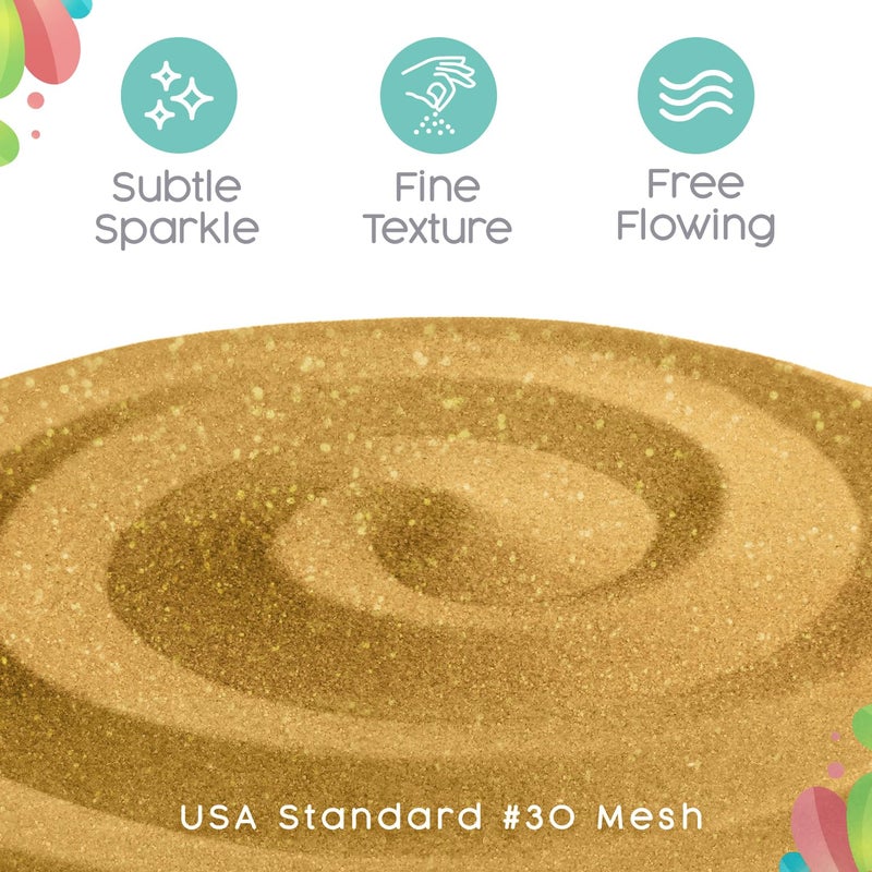 Sandsational Sparkle Gold Shimmer Unity Sand -1.5 LB (22 oz), Metallic Colored Sand for Weddings, Vase Filler, Home Decor, Crafts, Terrariums, and More - Image 2